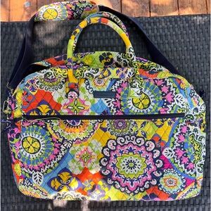 Vera Bradley large weekend bag with trolley sleeve.